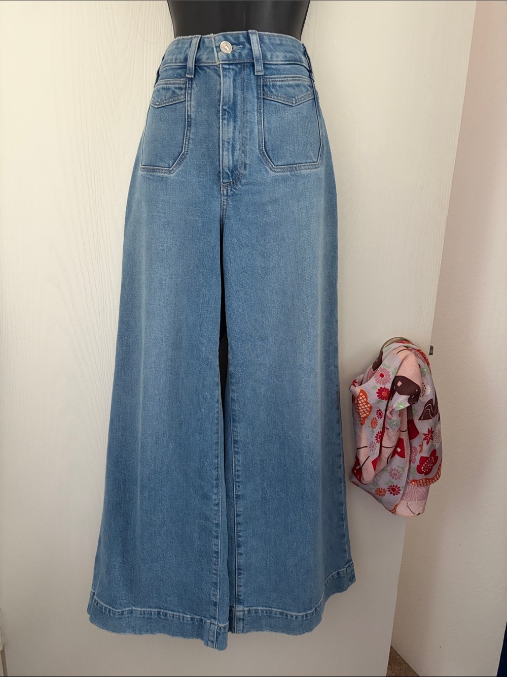 Paige Harper Wide Leg Ankle Jeans
